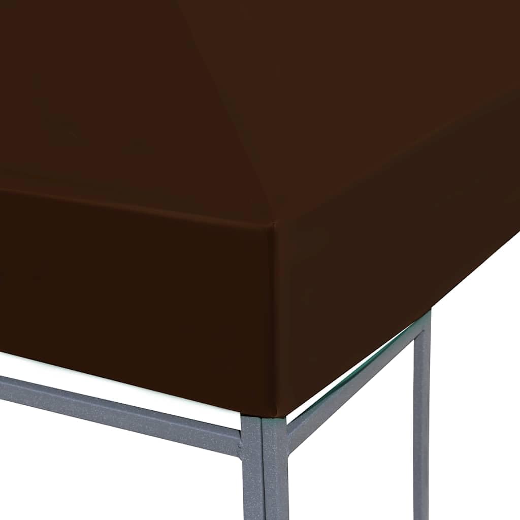 vidaXL Gazebo Cover, Canopy Top Replacement, Sunshade for Garden Patio Beach, Outdoor Gazebo Cover with Durable Polyester Fabric, Brown