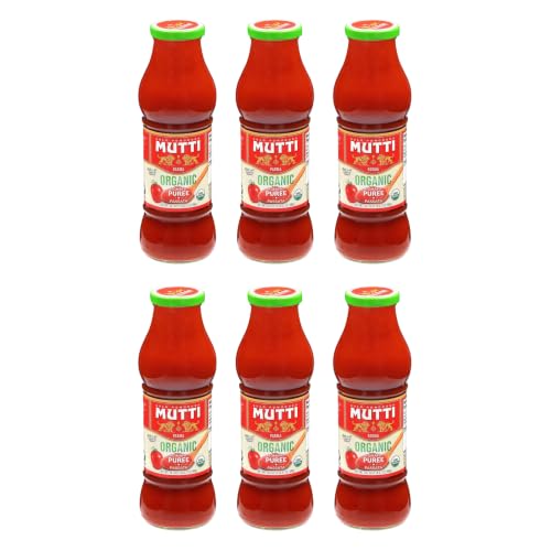 Mutti Organic Tomato Passata Puree 19.7 oz. | 6 Pack | Glass Bottle Fresh