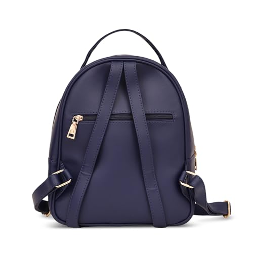Image of Caprese Trinity Fashion Backpack Medium Navy Solid Women's Bag
