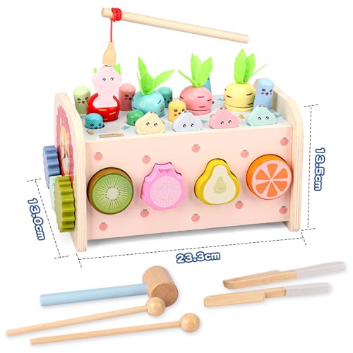Variante de FUIOCOCP juguetes montessori 9 en 1 cubo de madera multijuego