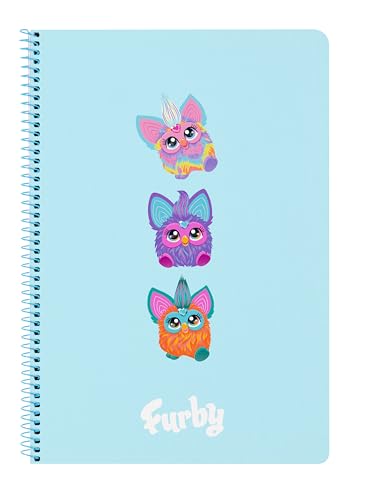 safta FURBY - Notizbuch mit 80 Blättern, Hardcover, ideal für Kinder unterschiedlichen Alters, bequem und vielseitig, Qualität und Widerstandsfähigkeit, 21,5 x 31 cm, himmelblau, Mediano, Lässig