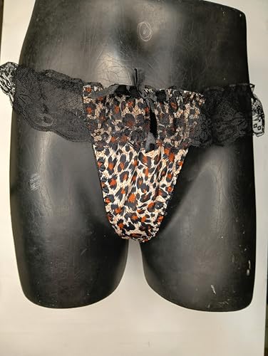 ELEG & STILANCE Woman's Nylon Hot Breathable G-String Thong Bikini Size 30 to 34 (Pack of 3) (in, Alpha, L, Regular, Leopard Print) Multicolour - Image 3 thumbnail
