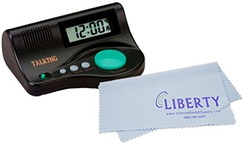 Big Button Curve Talking Alarm Clock for Low Vision with Liberty Cleaning Cloth