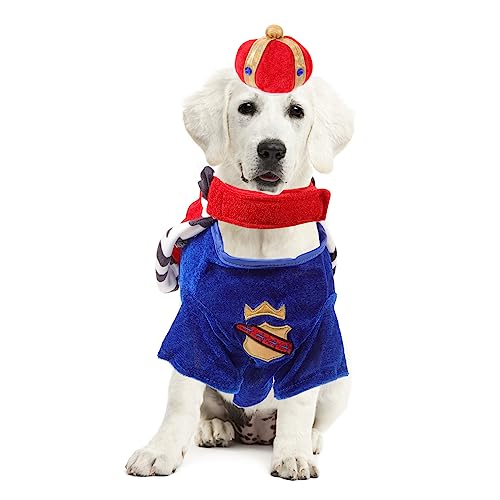 Disfraz para perro corona azul talla única miniatura 7