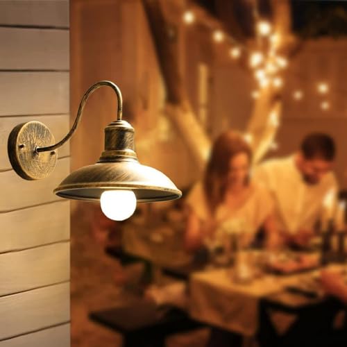 Aplique de pared rústico impermeable para exterior e iluminación de salón 3