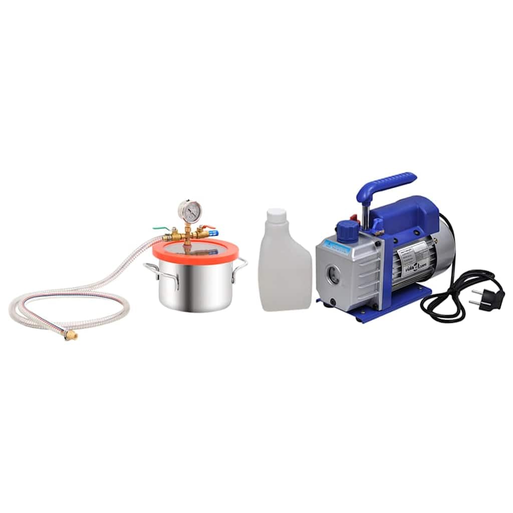 Vakuumkammer-Set mit 2,5 CFM Pumpe, 3,7 L Entgasungsbehälter