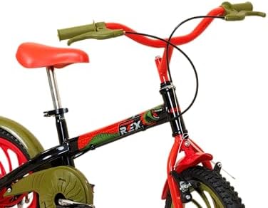 Bicicleta Infantil Caloi Power Rex Aro 16, com Rodinhas, Cobre-Corrente e Ajuste Rápido do Banco