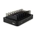 iKits 11.2A 56W 8-Port USB Charging Station Dock, Multi Device Desktop Charger with Stand 4 Port Fast Charging+4 Port 5V 1A,with Smart IC Technology Compatible with iPhoneX/8/6S, iPad Pro & More Black
