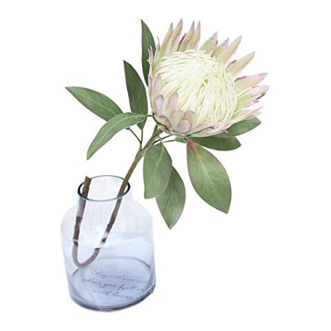 Calcifer 1 Pcs 75 CM The King Protea (Protea Cynaroides) Artificial Flowers Plants for Home Garden Wedding Party Decoration (Beige, 1) Cover