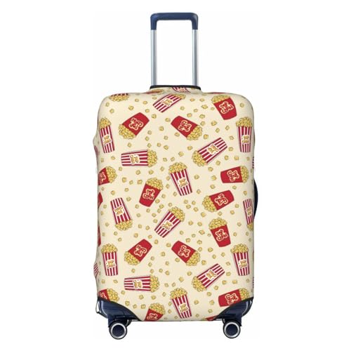 Cute Popcorn Red Luggage Cover Protector Anti-Scratch Washable Fits 18-32 Inch Luggage-X-Large