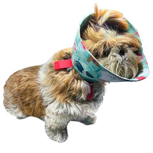 Colar Cirúrgico Elizabetano P Premium Em Tecido Para Shih Tzu/Ihasa Apso