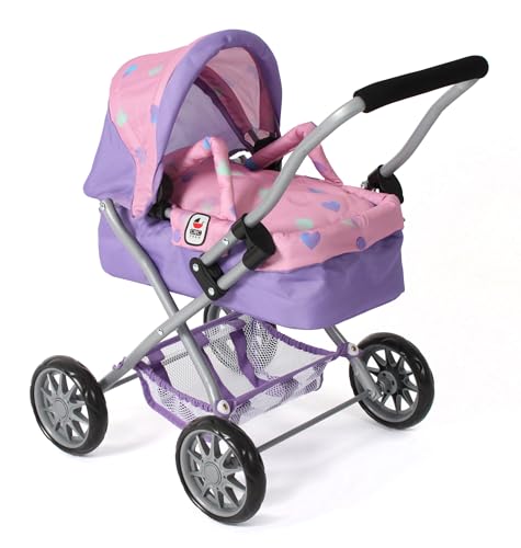 Cochecito muñecas Smarty carrito juguete con cesta de paseo