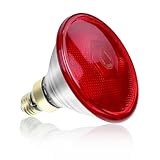 Relhafethy 150W Rotlichtlampe E27, Upgrade Infrarotlampe Rotlicht, Verdicktes Glas, Robust & Langlebig