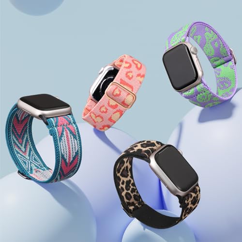 Pulseira elástica para Apple Watch séries 9, 8, 7, 6, 5, 4, 3, 2 e 1 e SE Ultra 2 de 44 mm, 40 mm, 4