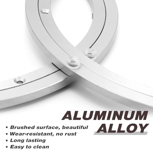 Image of JaGely 2 Pack 14 Inch Lazy Susan Hardware Aluminum Alloy Turntable Rotating Hardware Heavy Duty Lazy Susan Bearing Ring Mechanism for Kitchen Dinning Table