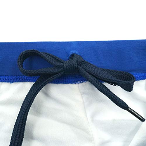 Aivtalk Boys Swim Shorts Seamless Square Leg Drawstring Swimsuit Boxer Briefs 8-9T Stripe White #TOP3