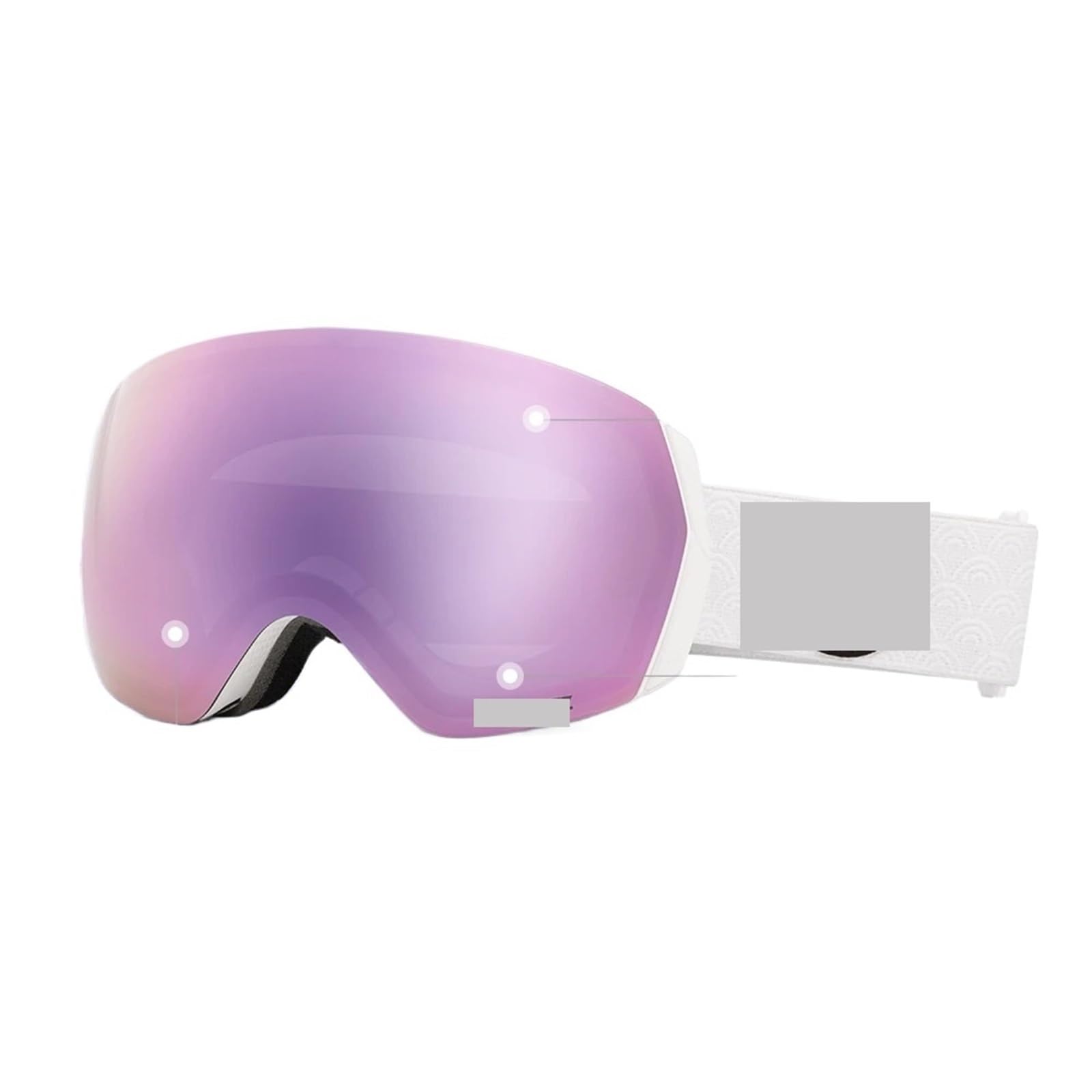 Occhiali da Sci Ski Goggles Men Women Anti-fog Ski Eyewear Snow Glasses Adult Snowboard Goggle with Night Yellow Lens and Case Set