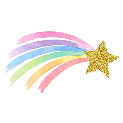 Vinilo Decorativo Unicornio Acuarela Arcoíris 32x18 in miniatura 5