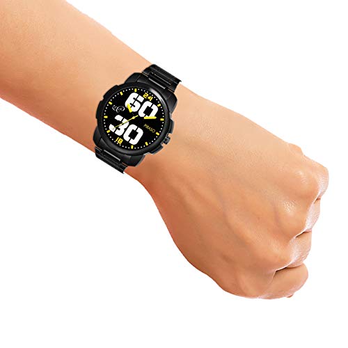 Image of PIRASO Analogue Black Dial Watch with Chain for Boys & Men's