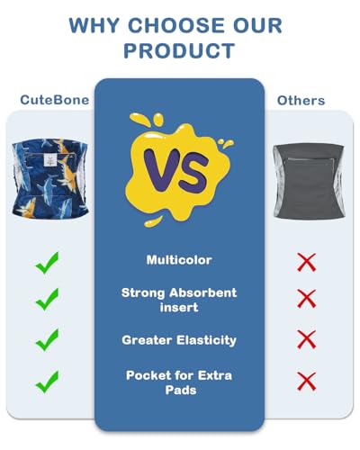 Image of CuteBone Dog Diapers Male 4 Pack Puppy Wraps Reusable Doggie Belly Bands for Male Dogs Small Medium Large