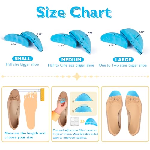 Inserciones relleno para zapatos sueltos SQHT, 2 pares miniatura 4