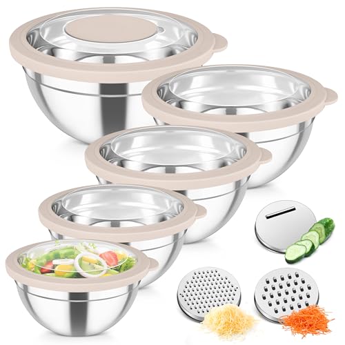 TeamFar 5PCS Stainless Steel Bowls