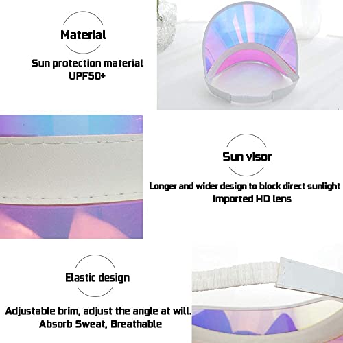 3 Pack Sun Visor Hats Women Men Colorful Plastic Bingo Party Visors Hat Colored Adjustable Sports Golf Beach Tennis Caps Sunhat #TOP6