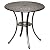 DWVO 25 Inches Round Patio Dining Table with Umbrella Hole, Antique Cast Aluminum Outdoor Bistro Table Outdoor Side Table for Backyard, Garden, Patio, Porch, Hammered Bronze