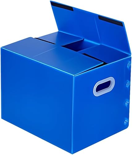 magihand 収納ボックス 折りたたみ式プラダン製 収納 プラスチックケース プラスチック段ボール 書類整理 箱 引越し 再利用 会社 オフィス (60*40*50cm-2枚セット,ブルー)