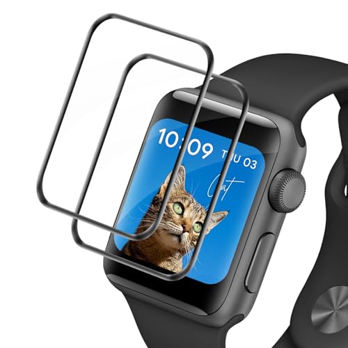 Carantee 2 Stück Schutzfolie für Panzerglas für Apple Watch Series 4/5/6/SE 44mm Folie, Ultradünn Displayschutzfolie, 9H...