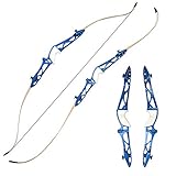 SHARROW Archery Takedown Recurve Bow 66 Inch/68 Inch /70 Inch Hunting Metal Right Hand Riser Longbow...