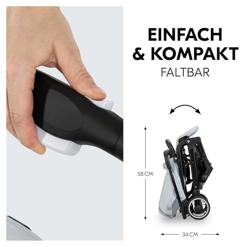 hauck Reise Buggy Travel N Care für Kinder ab Geburt bis 22 kg mit Liegefunktion, Ultraleicht - 6,9 kg, Einhändig Klein Zusammenklappbar, UPF 50+, EVA Räder, Korb bis 3 kg (Disney Simba)