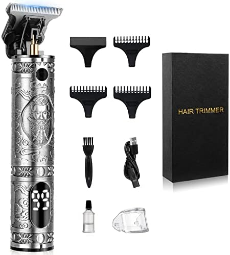 Bakoor Hair Clippers for Men, Professional Hair Trimmer for Men, Zero Gapped Trimmers Cordless Rechargeable Edgers Clippers for Hair Cutting, T-Blade Trimmer with LED Display, Gift for Men