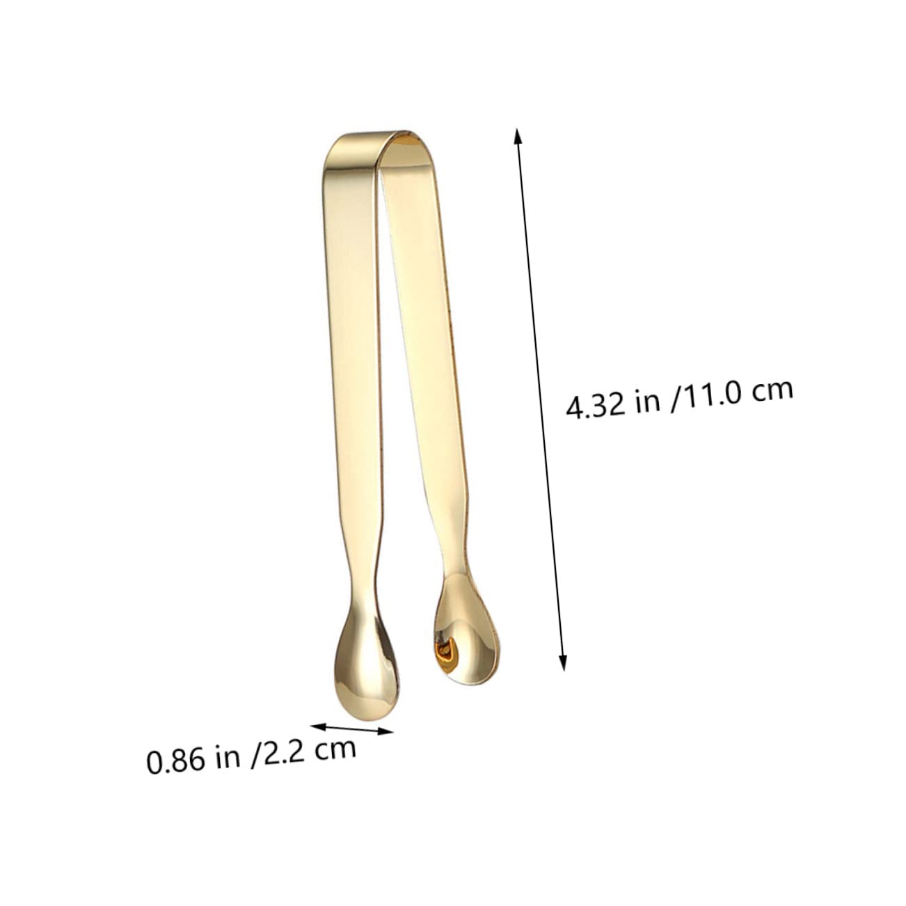 Gatuida Pinzas de Acero Inoxidable 430 para Azúcar y Cubitos de Hielo Resistentes y Fáciles de Sostener Doradas Paquete de 2 Piezas Ideales para Buffets y Cócteles