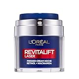 L'Oreal Paris Dermo Expertise Revitalift Laser Pressed Crema de Noche Con Retinol Y Niacinamida, 50 ml (Paquete de 1)