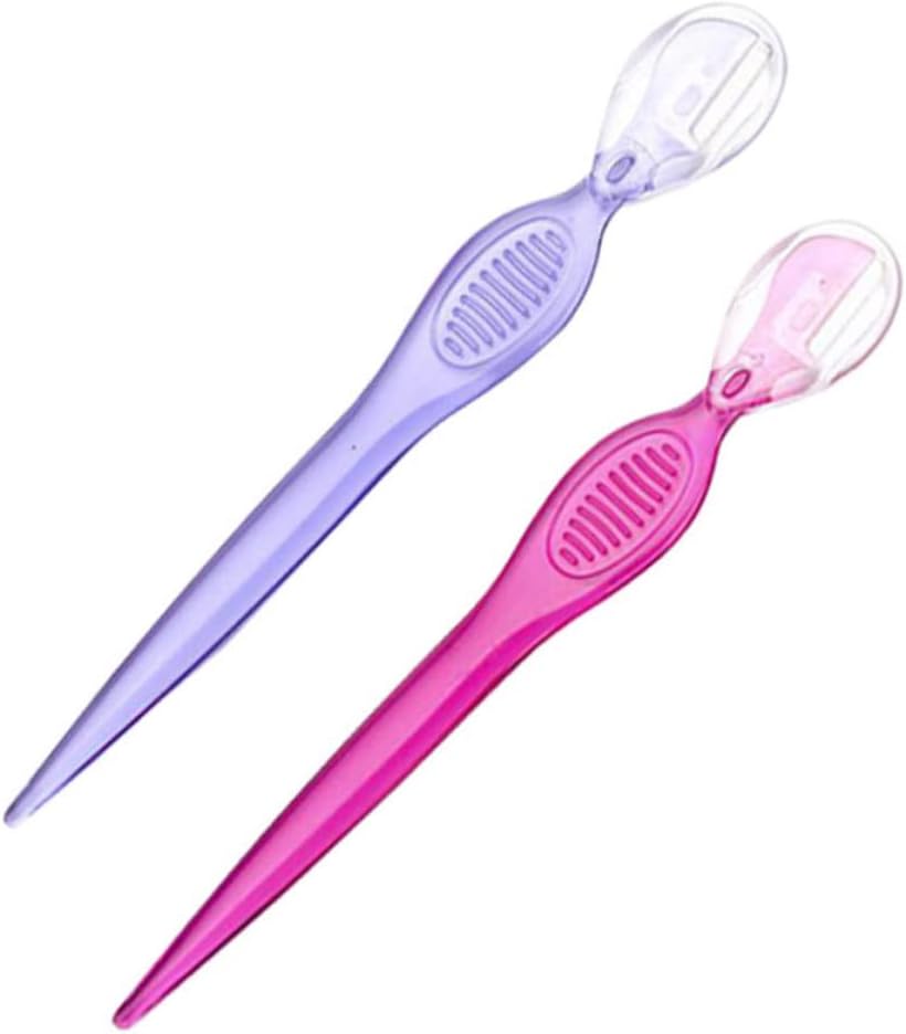 3Pcs Stainless Steel Eyebrow Razors for Women, Portable Trimmers