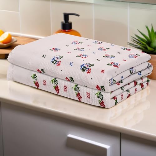 Image of Kuber Industries Pack of 2 Cotton Bath Towel for Women | Super Soft Swimming & Bathing Towel | 30x60 Inch | Travel Cotton Towel & Gamcha | Assorted