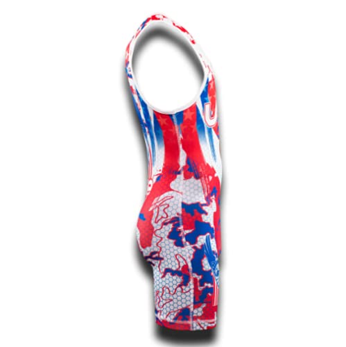 Xtreme Pro 2020 Usa Red White And Blue Camo Wrestling Singlet By Xpa, Youth Medium (51-65Lbs) #TOP3