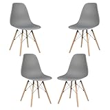 Samborella Pack 4 sillas de Comedor Modernas, sillas para Cocina y salón (Gris Oscuro)