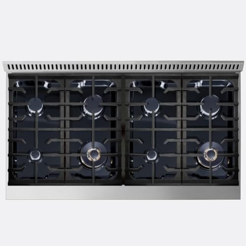 Forté FGR488BBBBR 48 Inch Freestanding All Gas Range With Natural Gas, 8 Sealed Burners, Double Ovens thumb #3