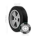 SENJEOK 4 PCS 8 Inch Solid Rubber Tires, Hand Truck Dolly Wheels, Solid Rubber Replacement Tire for Hand Push Tool Car