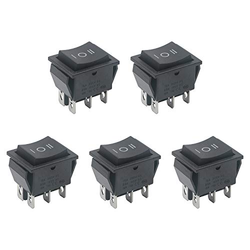 Pxyelec Interruptor basculante de polaridad de motor de 16 A CC, paquete de 5 Cover