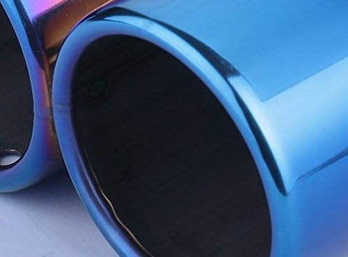 1pcs Blue Double Outlets Tailpipe Exhaust Tip Exhaust Pipe Exhaust Muffler Extension Pipes for Toyota Corolla 2009-2023