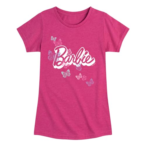Barbie - Butterfly Logo - Toddler and Youth Girls Raglan Graphic T-Shirt