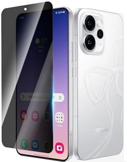 Image of FULL GLUE Front Screen Protector Privacy Tempered Glass For Oppo Reno 15C 5G (Anti Spy Glass) Pack Of 1-Black