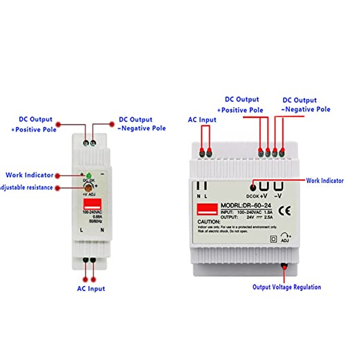 Alimentation de commutation ferroviaire VACARME DR de haute précision AC DC 45W - 3