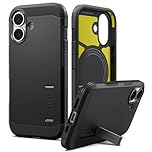 Spigen Tough Armor T MagFit Case with Stand for iPhone 17, MagSafe Compatible Phone Cover [Built-in Kickstand] [Military-Grade Drop Protection] - Black
