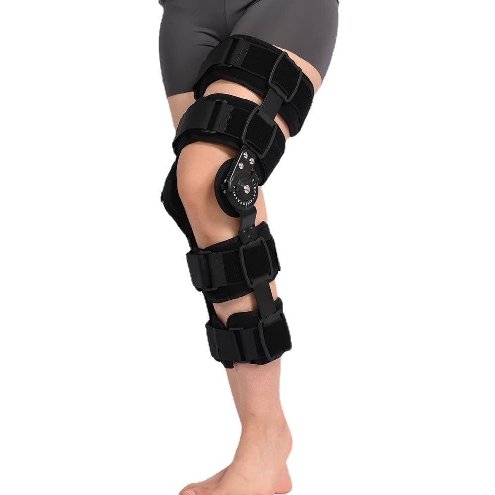 Ginocchiera incernierata ROM, stabilizzatore di supporto ortopedico, stabilizzatore per gambe regolabile, staffa di fissaggio dell'articolazione del ginocchio per il recupero post-operatorio