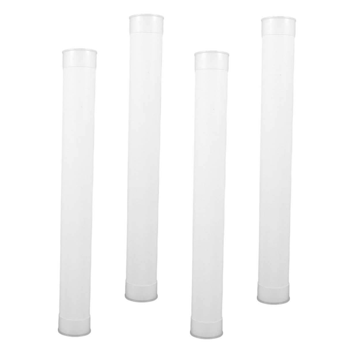 Alipis 4pcs Straight Tube Container Shipping Tube Poster Tube with Strap Poster Storage Document Tube Portable Blueprint Holder Blueprint Rolling Storage Poster Tubes for Storage White