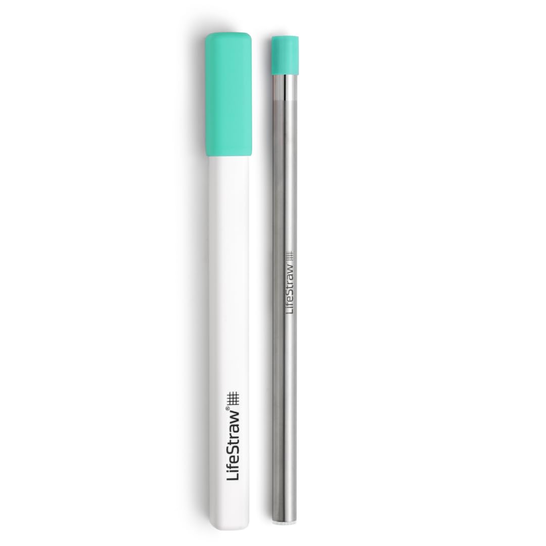 Lifestraw Cotton Candy Sip – Reusable Stainless Steel Water Filter Drinking Straw With Carry Case, Removes Microplastics, Bacteria And Parasites For Travel And Everyday Use,